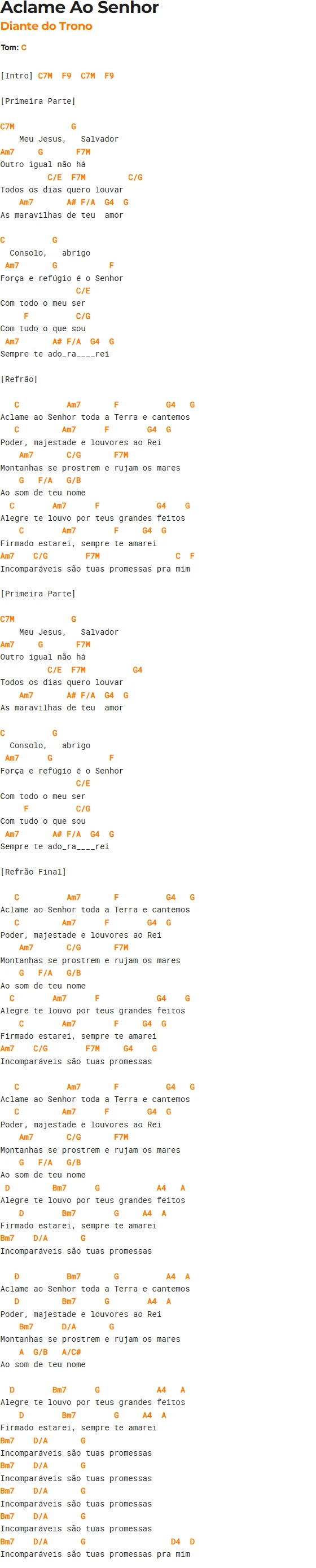 Diante do Trono - Aclame ao Senhor